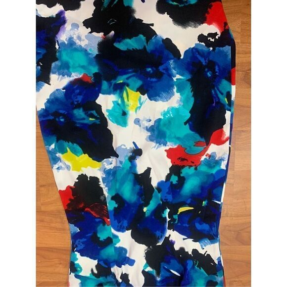 Mario Serrani Ladies Multicolor Floral Crew Neck Sleeveless Shift Dress Size 2 - Picture 7 of 8